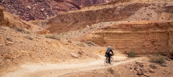 riding through desert